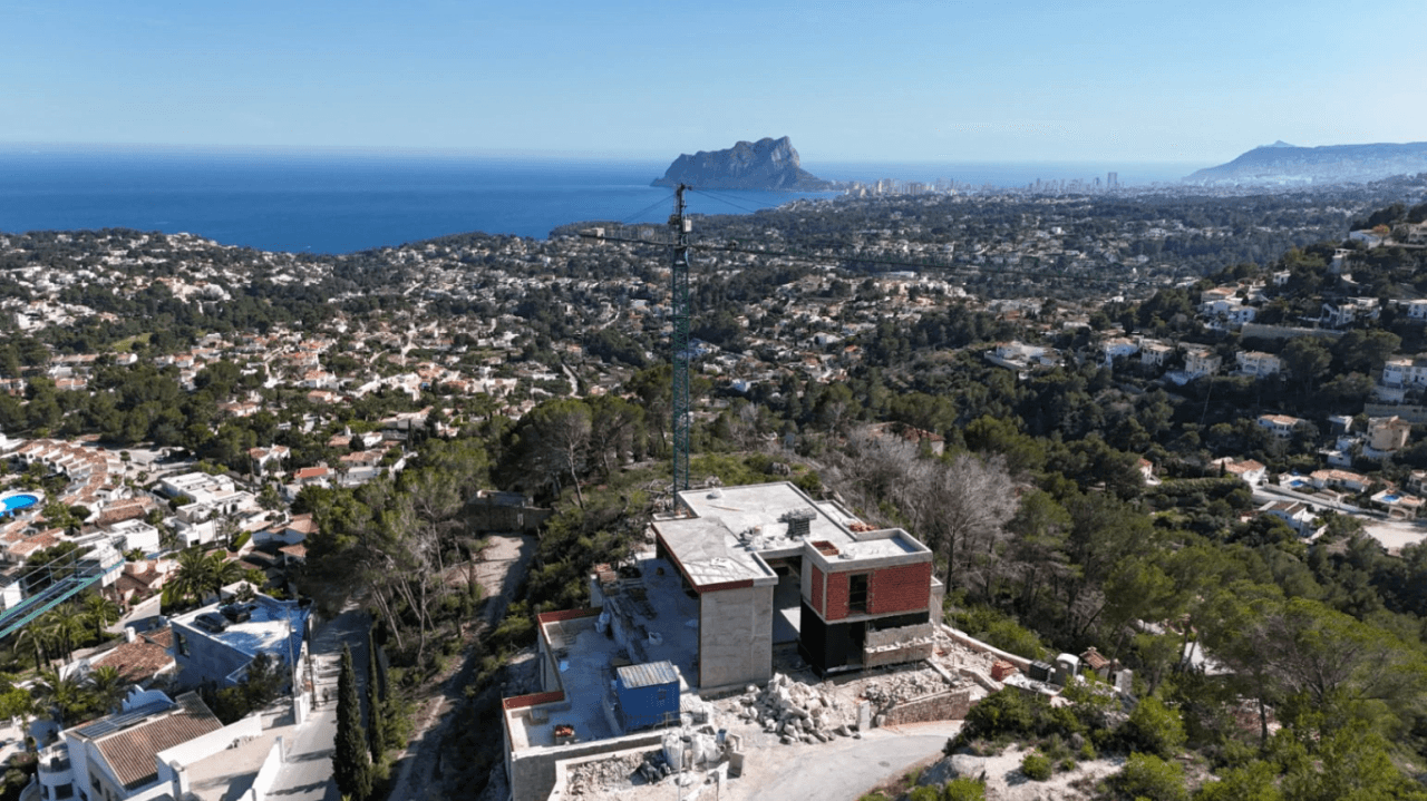 Luxury villa with 180 degrees view to Moraira and Calpe the perfect symmetry of the mediterranean horizon for sale in Fanadix, Benissa, Costa Blanca.